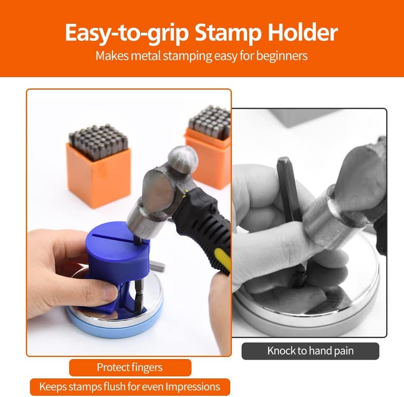 DkOvn 37pcs Metal Stamping Kit, 3mm(1/8") Number and Letter Stamp Set, Include Artistic Font Uppercase, Number Punch and Heart Design Stamp - Image 4